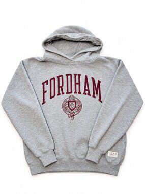 Vintage 90s Fordham University Gear for Sports Big Cotton Gray Hoodie M